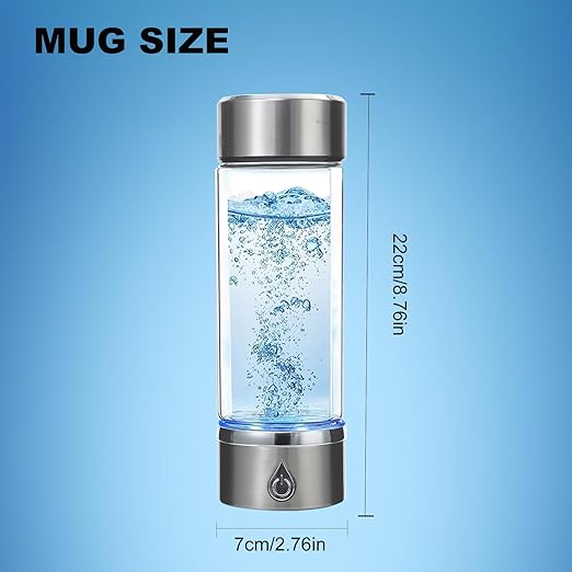 Hydrogen Water Bottle, Health Cup Glass Water Bottles with Alkaline Energy,Hydrogen Water Generator, Hydrogen Rich Water Glass Health Cup