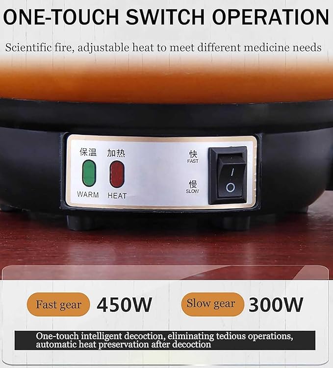 2-5L Automatic Chinese Medicine Pot, Multifunctional Electric Chinese Medicine Pot, Ceramic Pot, Wok for Cooking, Baking, Boiling a 2L