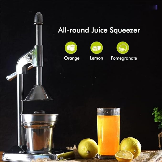 Cast Iron Juicer Hand Press, Manual Juicer Hand Press, Heavy Duty Countertop Lime Citrus Crush Machine for Fresh Lemonade Orange Juice, Easy to Clean, Home and Kitchen