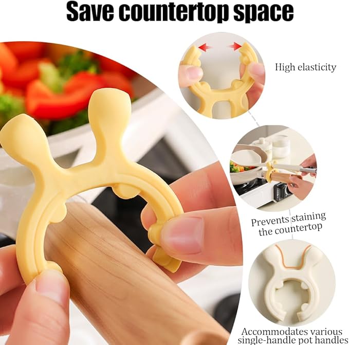 Multifunction Silicone Pot Handle Spatula Rack Instant Utensil Holder Spoon Rest Kitchen Accessories Collection Gadgets Holders Parts Ceramic Utensils Set for Cooking Countertop Organizer
