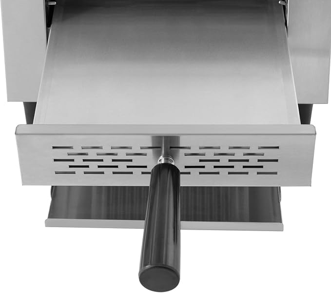 Commercial Conveyor Toaster 300 Slices/Hour 1900W Heavy Duty Industrial Stainless Steel Electric Restaurant Toaster Oven with Selectable Heating Modes and 7 Speeds for Bagel Bread Restaurant Cafe