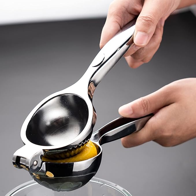 Lemon Squeezers Handheld, Metal Lemon Lime Squeezer, Heavy Duty Solid Lemon Juicer, Lime, Orange, Lemon Citrus Fruit Juicer, Orange Juice Squeezer Tool for Kitchen