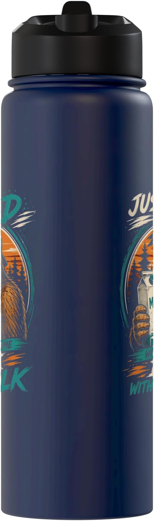 Just A Dad Who Always Came Back With The Milk Bigfoot Dad Stainless Steel Insulated Water Bottle