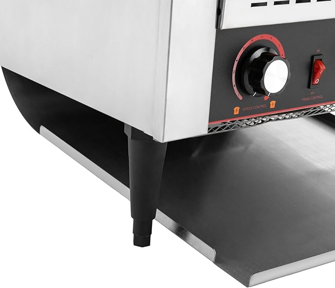 Commercial Conveyor Toaster 450 Slices/Hour 2400W Heavy Duty Industrial Stainless Steel Electric Restaurant Commercial Toaster with Handle&Double Heating Tubes for Home Restaurants