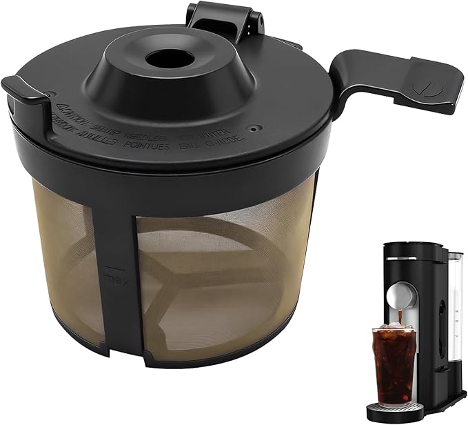 Permanent Coffee Filter for Ninja PB051、PB040、PB041ST, Reusable Coffee Filter Basket, Gold 304 Stainless Steel Mesh, Eco-Friendly Coffee Maker Accessories