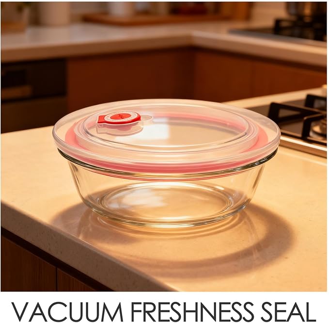 ibasenice 5PCS Silicone Glass Bowl Lid - 5inch Vented Food Storage Bowl Covers - Microwave Safe Replacement Lid for Ceramic Glass Food Containers