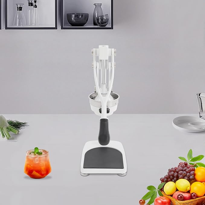 Commercial Manual Juicer, Hand Press Juice Extractor,Heavy Duty 304 Stainless Steel Juice Extraction Machine with Dual Press Heads for Home Café