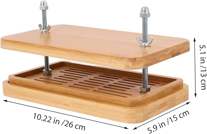 Alipis Bamboo Tofu Press Drip Tray Adjustable Tofu Maker Efficient Kitchen Tool for Soybean Curd