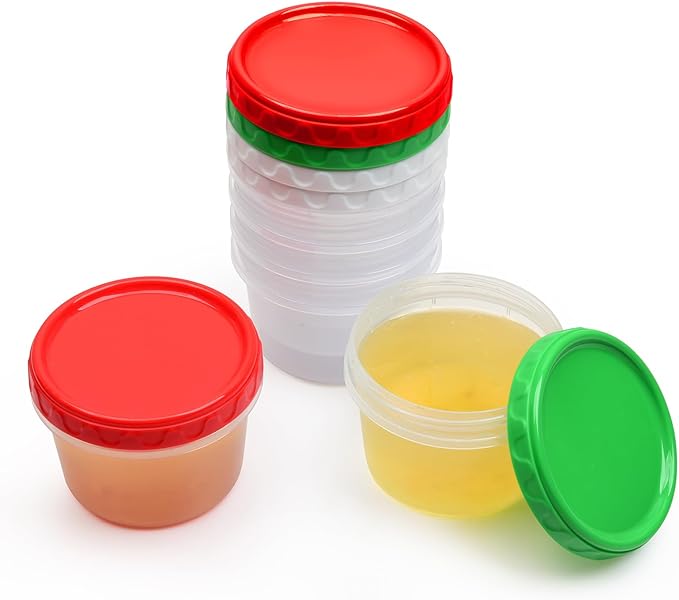 EONJOE 16 oz Plastic Freezer Containers with Lids 2 Cup Food Storage Container BPA Free Stackable Airtight Dishwasher Safe,6 Pack