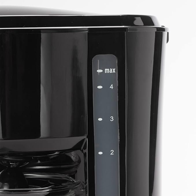 Dominir Compact Coffee Pot Brewer Machine, Quiet Operation with On/Off LED Indicator Light, Convenient Cord Storage and e, Black