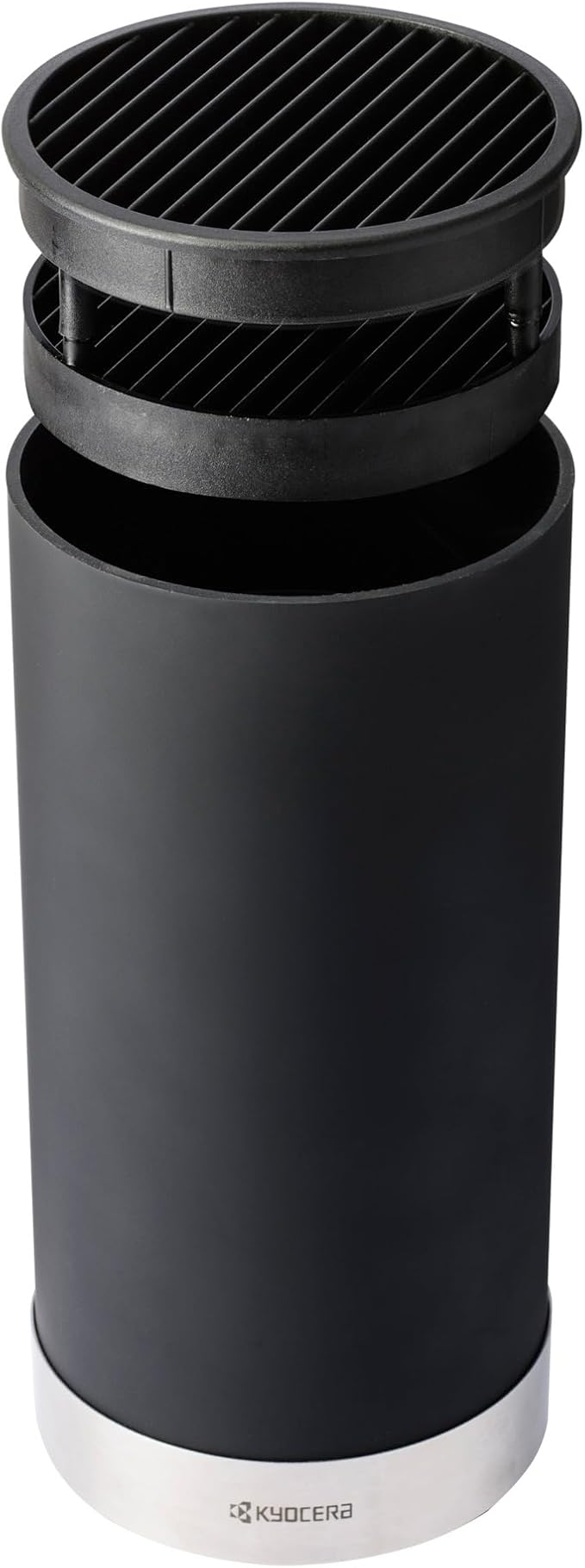 Kyocera KB-U-BK Universal Round Soft Touch Knife Block, 8.8" x 4.3", Black