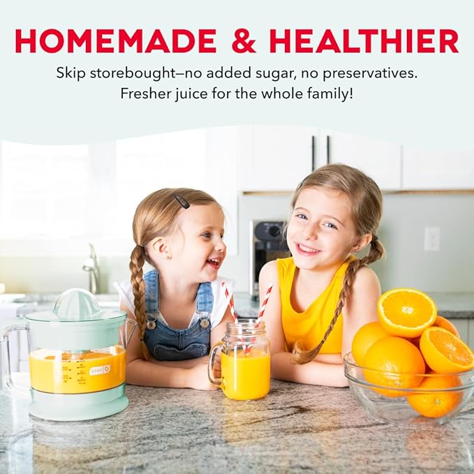 DASH Citrus Juicer, Dual Citrus Cones, 20 fl. oz. Capacity, 25 Watts