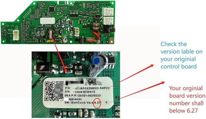 2025 Upgraded WD21X24899 Dishwasher Control Board, compatible with GE dishwashers, replaces for WD21X24797,fit for GDT530, ZDT800, GDP695, GDP720,PDT825, PDF820