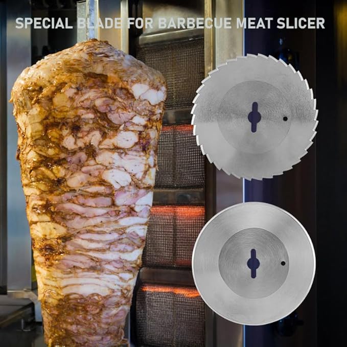 100MM Professional Electric Food Doner Stainless Steel Sharp Blade for Kebab Knife Shawarma Knife Gyro Slicer (Serrated Blade)