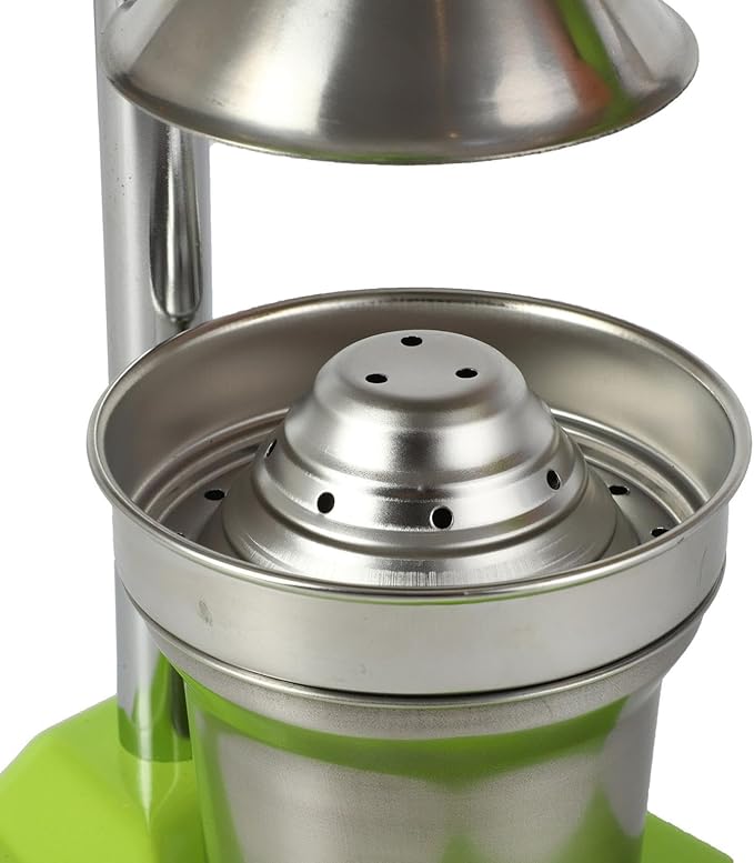 Stainless Steel Lemon Juicer, Heavy Duty Manual Orange Press Squeezer with Easy Clean Design, Handheld Citrus Juicer for Lime, Lemonade, Countertop Use (Red)