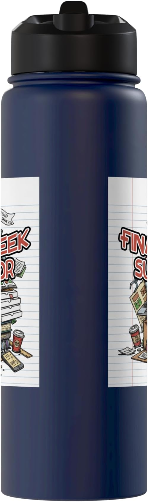 Cafeteria Critic - Student Lunch School Humor Food Chaos Stainless Steel Insulated Water Bottle