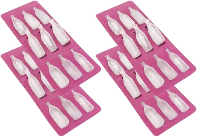 Fairly Odd Novelties Ice Cube Tray, Four Pack, Burgundy Wine