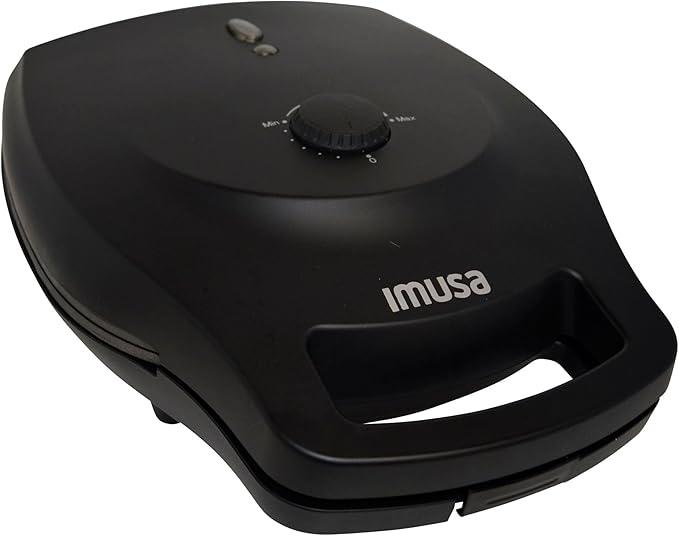 IMUSA 6 Slot Electric Arepa Maker with Temperature Control, Matte Black