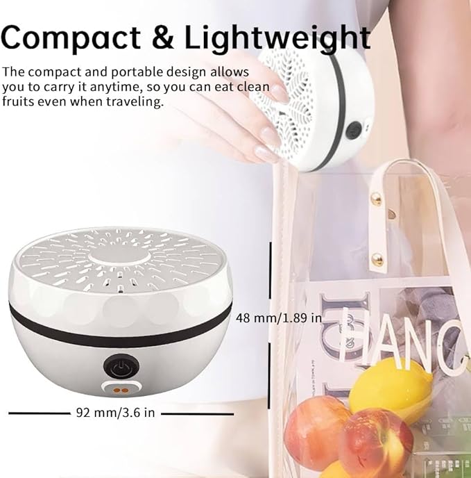 Fruit & Vegetable Cleaning Machine: Vegetable Cleaner Device with Multi-Mode Cleaning - Portable Waterproof Food Purifier for Fruits, Vegetables, Meat & Seafood - USB Rechargeable (blue)