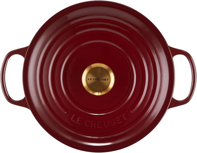 Le Creuset Enameled Cast Iron Signature Round Dutch Oven, 5.5 qt., Garnet
