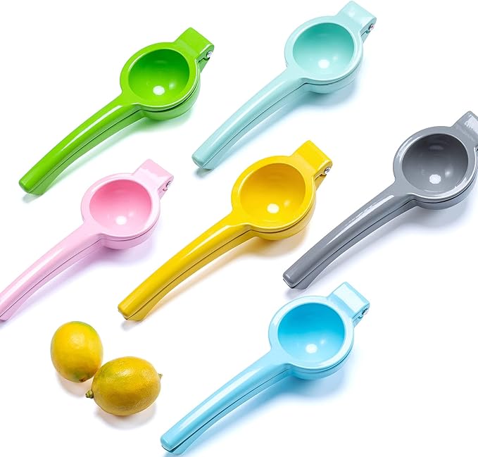 Manual Juicer Citrus Lemon Squeezer, Fruit Juicer Lime Press Metal, Professional Hand Juicer Kitchen Tool(Pink）