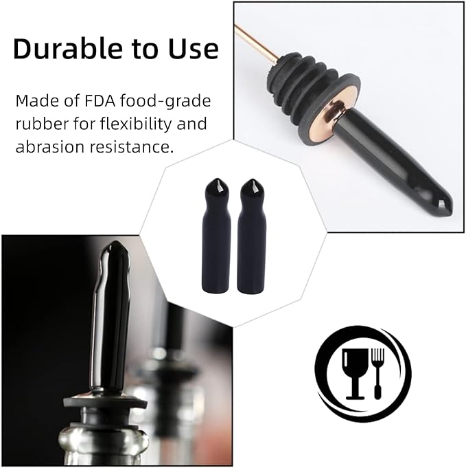 New Designed Liquor Pour Spouts Covers- 10 Pcs Plastic Bottle Pourer Cover Dust Caps (Not Include Pour Spout)