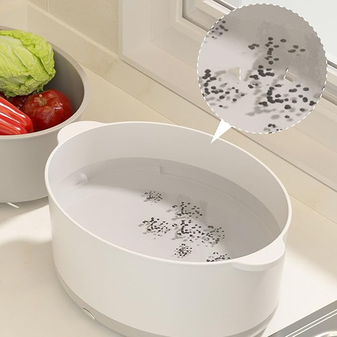Fruit and Vegetable Washing Machine, Fruit Cleaner Device That Cleans Fresh Produce in Water, Fruit and Vegetable Cleaner, Fruit and Veggie Purifier (Second Generation White)