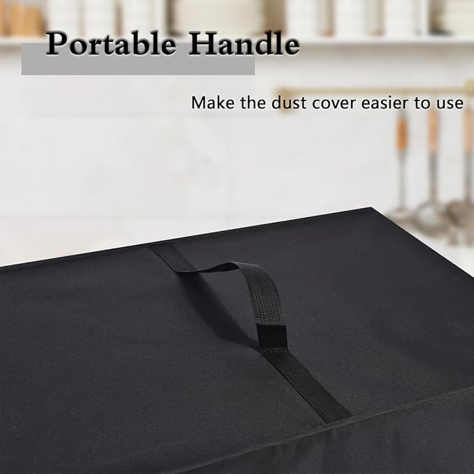 Toaster Cover Heavy Duty Heat-Resistant Waterproof Protective Cover Case Compatible with Mueller UltraToast Toaster 4 Slice MT-110ss/Elite Gourmet ECT-3100 Long Slot 4 SliceToaster (Black)