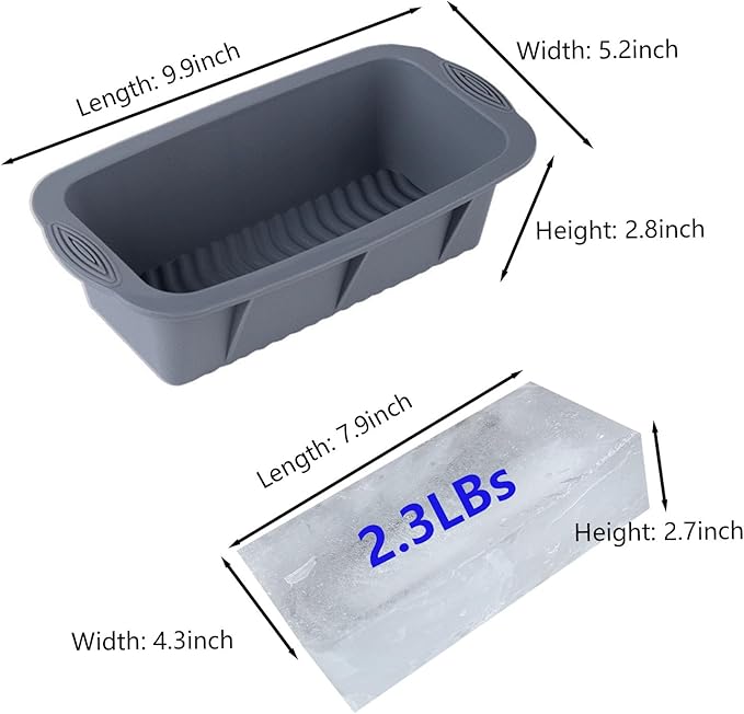 8Pcs Extra Large Ice Block Mold, Silicone Ice Block Molds for Ice Bath Tub, Big Ice Cube Molds for Ice Bath, Ice Maker for Cold Plunge or Coolers, Ice Tray Accessories for Ice Bath Chiller