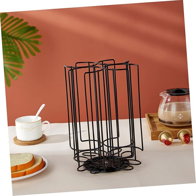 1pc Rotating Coffee Capsule Organizer Rack Carousel Stand for Storage Holds Coffee
