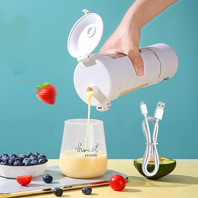 Electric Blender Cup,700ml Mini Kitchen Fruit Blender | Electric Vegetable Juicer,for Women Men Teens Adults Kitchen Gym Travel Dormitory Apartment Hotel School