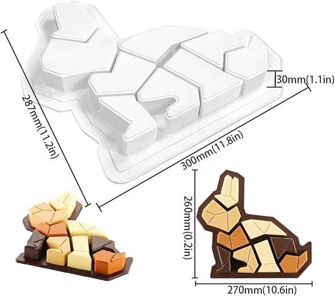 mostsom Honeycomb Molds Silicone Non-Stick Rabbit Cookie Mold Diy Rose Flower Chocolate Mould Used for Jelly, Candy,Biscuits (A_12x11.48x1.2 inch)