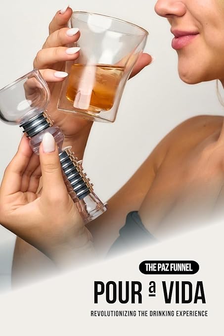 The Paz Magnetic Filtration Funnel - Stainless Steel Funnel for Smoother, Enhanced & Refined Drink Flavor - Premium Barware Essentials