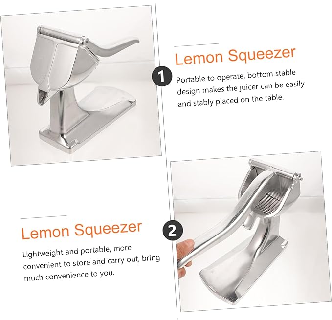 Manual Hand Press Fruit Juicer Aluminum Alloy Citrus Extractor Tool for Oranges Lemons Pomegranates Household Fresh Juice Squeezer Practical and Easy to Use