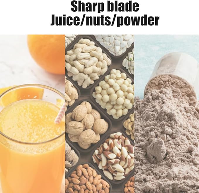 Portable Blender 460ml for Shakes Smoothie Juice, for Travel Gym Office, 4000mAh Type-C Rechargeable Personal Blender with 6 Sharp Blades Powerful 22000r/m Water Bottle Cup (Blue)