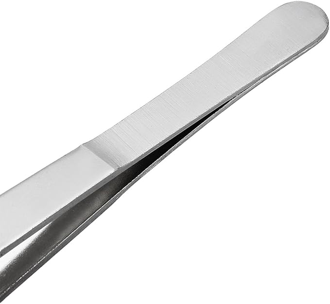 uxcell 10-Inch Stainless Steel Tweezers with Curved Serrated Tip Daily Garden Tool