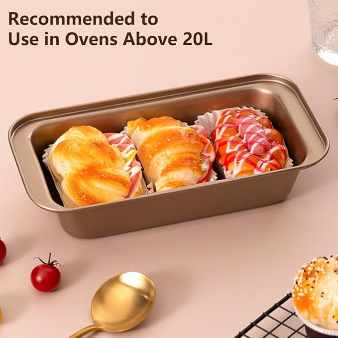 Baking Pans Sets 5-Piece, UNOSCHRIM Nonstick Carbon Steel Bakeware Sets with Round Cake Pan, Round Pizza Pan, Cookie Sheet, Loaf and 6-Cup Muffin Pan, Reusable Baking Sets for Various Baking Scenes