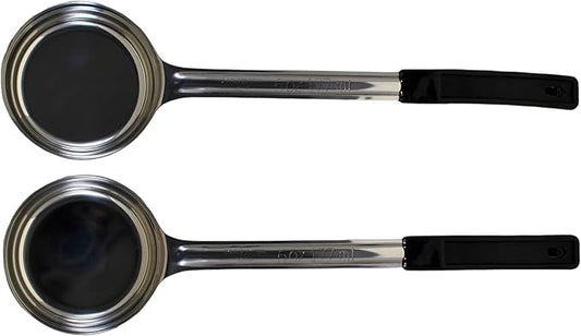 6 Ounce Solid Stainless Steel Portion Control Ladle Spoon for Measuring and Serving; Commercial Grade Serving Scoops [Pack of 12]