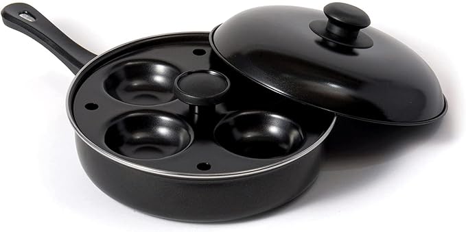 Fox Run Egg Pan, Non-stick Egg Poacher and Fry Pan Set With Lid