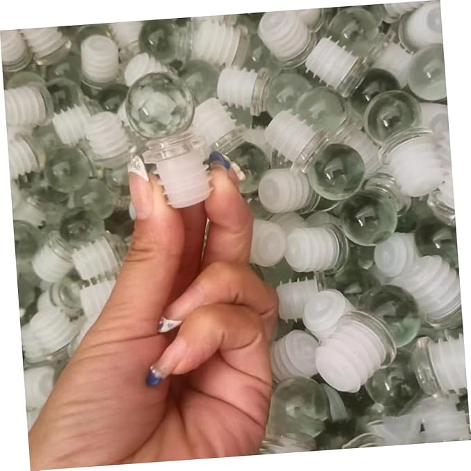 SOLUSTRE 24pcs Wine Bottle Stoppers Glass Ball Stopper Wine Saver for Aromatherapy Perfume