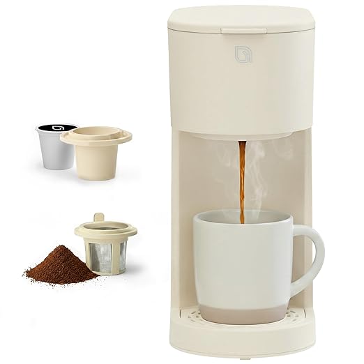 WILLOW Eco Series Single Serve Coffee Maker for K Cup and Ground Coffee, 6 to 12oz Brew Sizes with Strong Brew Option, Small Coffee Machine with Removable Reservoir & Reusable Filter, Eco-Friendly