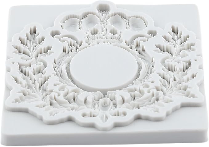 Baroque Frame Fondant Silicone Molds For Cake Decoration Cupcake Topper Candy Polymer Clay Chocolate Gum Paste Set of 4