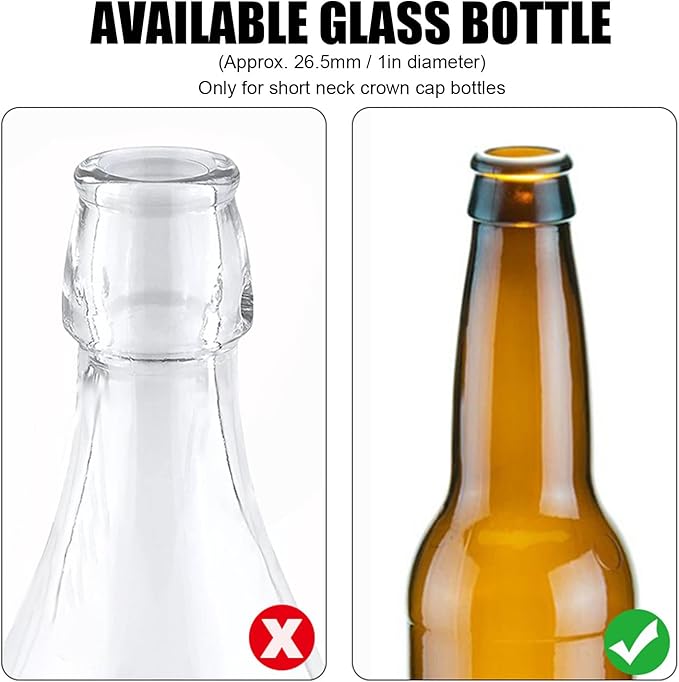 Beer Bottle Filler, No Foam Counter Pressure Bottle Filler with Removable Clip Lock 304 Stainless Steel Fast Filling Glass Bottle Filling Tool for Beer & Wine