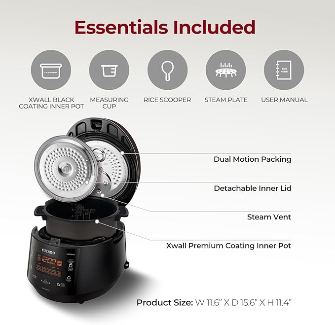 CUCKOO 10-Cup Pressure & 6-Cup Micom Rice Cookers | Multiple Menu Options | Made in Korea