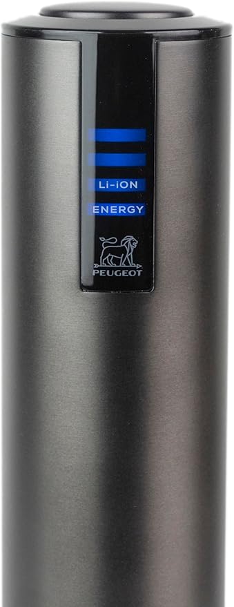 Peugeot Elis Touch Rechargeable Electric Corkscrew With Foil Cutter, Carbone