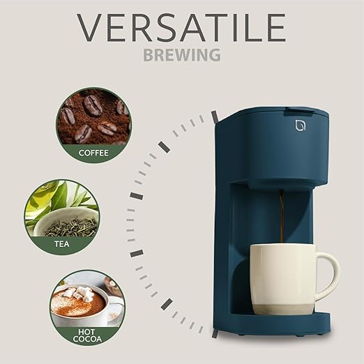 WILLOW Eco Series Single Serve Coffee Maker for K Cup and Ground Coffee, 6 to 12oz Brew Sizes with Strong Brew Option, Small Coffee Machine with Removable Reservoir & Reusable Filter, Eco-Friendly