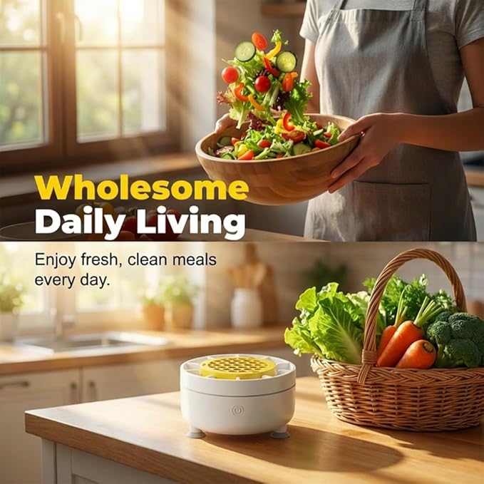 2026 New Produce Cleaner Machine, Fruit and Vegetable Washing Machine for Kitchen, Food Friendly Purifier Family Use (2 Set)