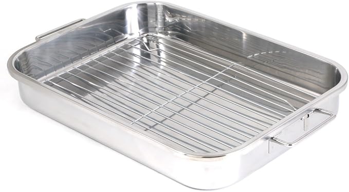 ExcelSteel 593 Roasting Pan, Stainless
