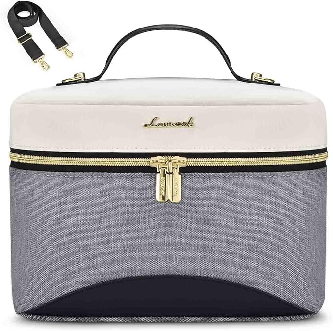 LOVEVOOK Insulated Lunch Bag for Women,Large Adult Lunch Box for Women,Leakproof Cooler Bag for Office Picnic Hiking Beach,Lunch Tote Bag with Adjustable Shoulder Strap