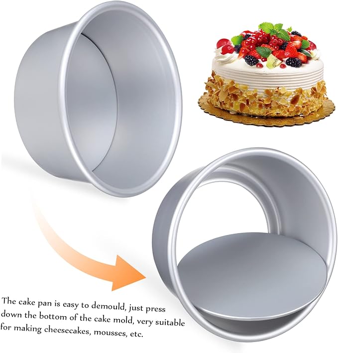 6-Inch Round Cake Tin Set Cake Liners Non-Stick Baking Molds Food-Grade Parchment Paper for Easy Release for Home Baking and Pastry Enthusiasts